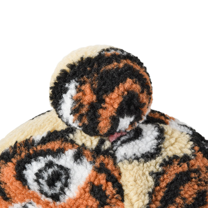 Soulgoods Kids Allover Tiger Head Fleece Roll Cap 2025FW Drop 4
