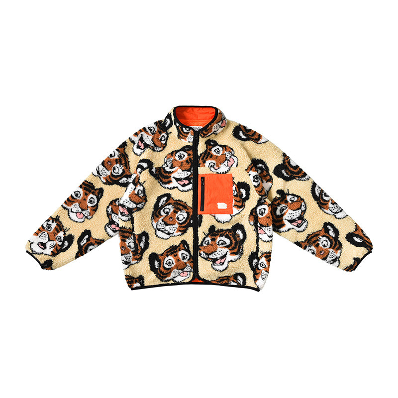 Soulgoods Kids Allover Tiger Head Logo Fleece Jacket 2025FW Drop 4