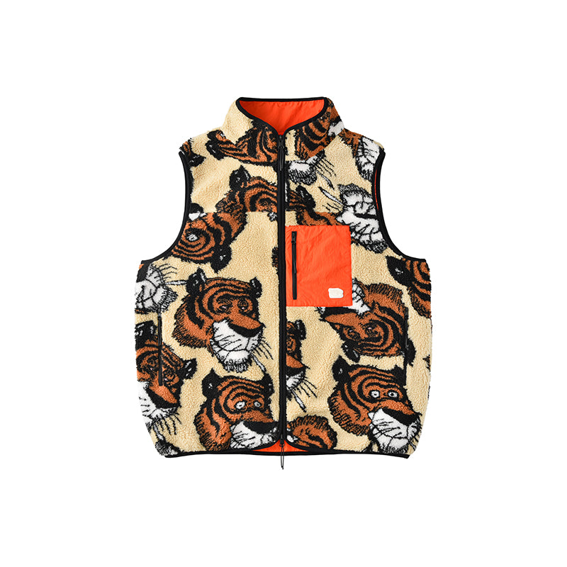 Soulgoods Allover Tiger Head Fleece Vest 2025FW Drop 4