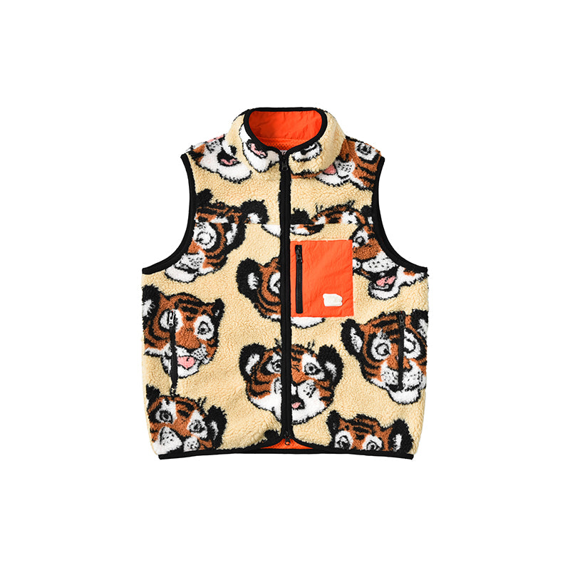 Soulgoods Kids Allover Tiger Head Fleece Vest 2025FW Drop 4