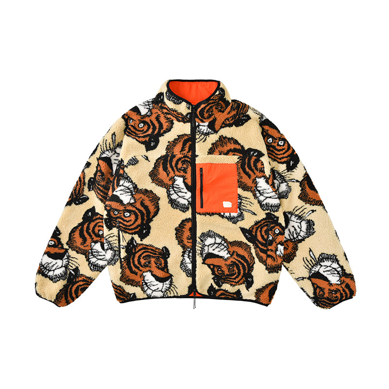Soulgoods Allover Tiger Head Fleece Jacket 2025FW Drop 4