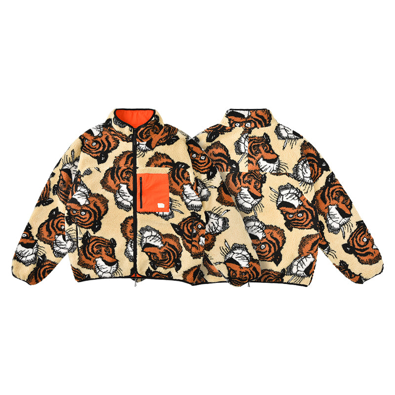 Soulgoods Allover Tiger Head Fleece Jacket 2025FW Drop 4