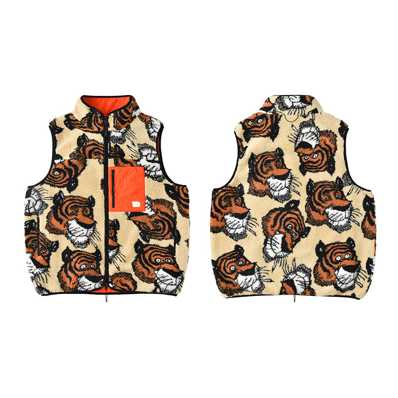 Soulgoods Allover Tiger Head Fleece Vest 2025FW Drop 4